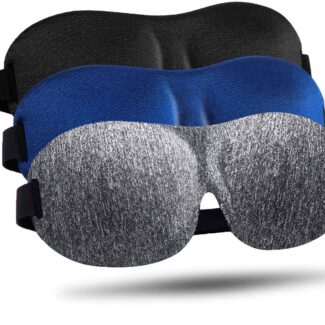 LKY DIGITAL Sleep Mask for Side Sleeper 3 Pack, Blackout 3D Eye Mask for Sleeping, Night Blindfold for Men Women