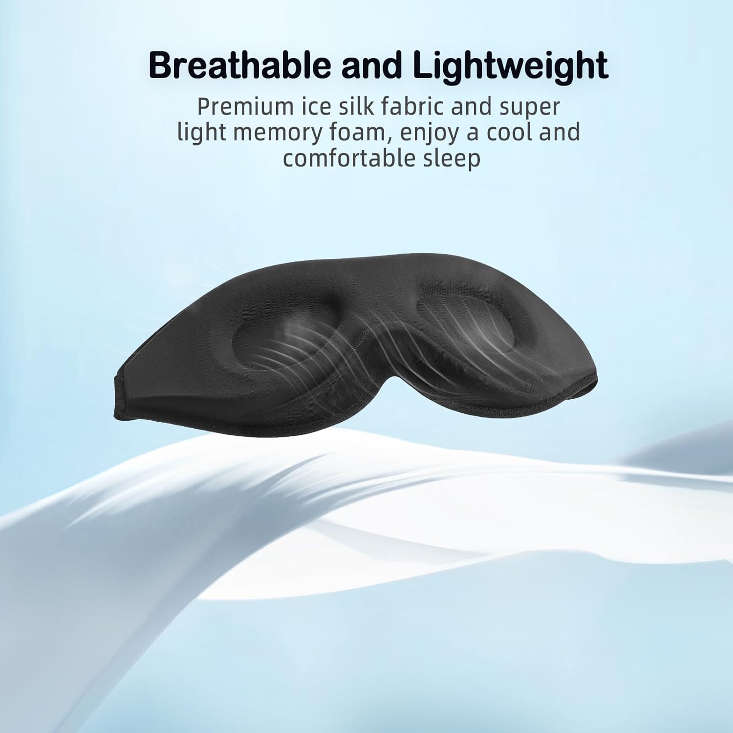 LitBear Sleep Mask for Side Sleeper Women Men, Eye Mask for Sleeping Light Blocking, 3D Contoured Cup Sleeping Mask, Soft Breathable Sleep Eye Mask with Adjustable Elastic Strap for Travel - Image 5